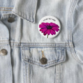 Prachtige roze Daisy Ronde Button 5,7 Cm (In situ)