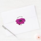 Prachtige roze Daisy Ronde Sticker (Envelop)
