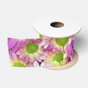 Prachtige roze Daisy Satijnen Lint