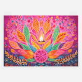 Prachtige roze Diwali Inpakpapier Vel (Voorkant 3)