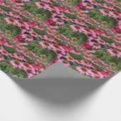 Prachtige roze Echinacea Flowers en Bee Cadeaupapier (Hoek)