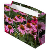 Prachtige roze Echinacea Flowers en Bee Groot Cadeauzakje (Achterkant Gekanteld)