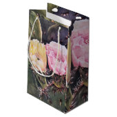 Prachtige roze en gele cactus Flowers Klein Cadeauzakje (Achterkant Gekanteld)