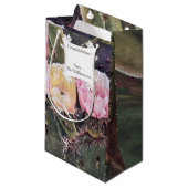 Prachtige roze en gele cactus Flowers Klein Cadeauzakje (Voorkant Gekanteld)