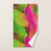 Prachtige roze en groene luifspatroon bad handdoek (Handdoek)