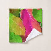 Prachtige roze en groene luifspatroon bad handdoek (Wasdoekje)