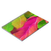 Prachtige roze en groene luifspatroon notitieboek (Linkerzijde)
