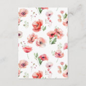 Prachtige roze en rode papaverbloem — Ontwerpdetai Informatiekaartje (Achterkant)