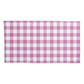 Prachtige roze en witte cheques, het gingham-patro kussensloop (Achterkant-Rechts)