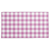 Prachtige roze en witte cheques, het gingham-patro kussensloop (Voorkant-Rechts)