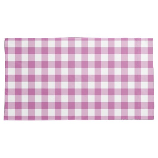 Prachtige roze en witte cheques, het gingham-patro kussensloop (Voorkant-Rechts)