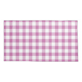Prachtige roze en witte cheques, het gingham-patro kussensloop (Achterkant-Links)
