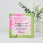 Prachtige roze feestelijke uitingen kaart (Staand voorkant)