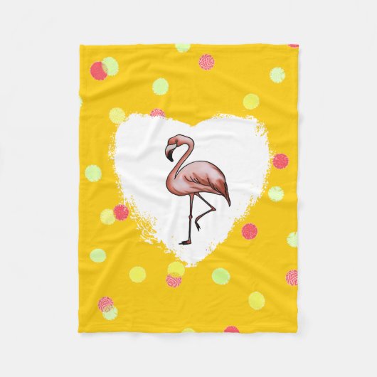 prachtige roze flamingo fleece deken (Voorkant)