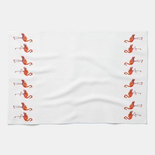 Prachtige roze flamingos theedoek (Horizontaal)