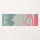 prachtige roze hemel en bergen illustratie yogamat (Voorkant (horizontaal))