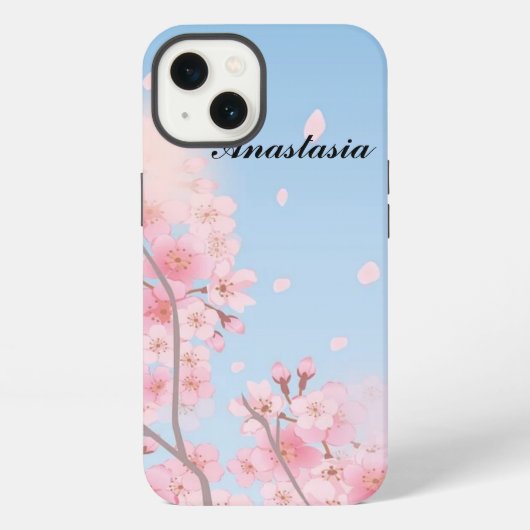 Prachtige roze kersenbloesem iPhone hoesje (Achterkant)