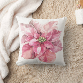 Prachtige roze kerst poinsettia kussen