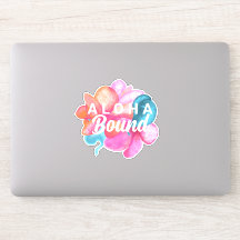 Prachtige roze koraal Aloha Flowers Custom Sticker