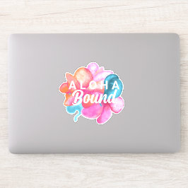Prachtige roze koraal Aloha Flowers Custom Sticker
