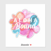 Prachtige roze koraal Aloha Flowers Custom Sticker (Vel)
