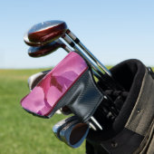 Prachtige roze laffy-patroon golfheadcover (Insitu)