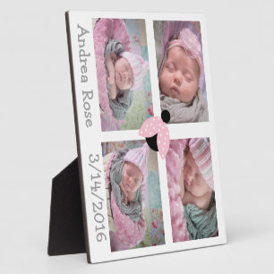 Prachtige roze lieveheersbeestje foto collage plaq fotoplaat