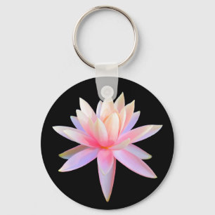 Prachtige roze Lotus Art Cool Trendy Unieke Sleutelhanger