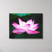 Prachtige roze Lotus Flower Bloom Canvas Afdruk (Voorkant)