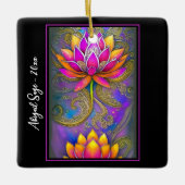 Prachtige roze  Lotus Flowers Kerstmis Keramisch Ornament (Voorkant)
