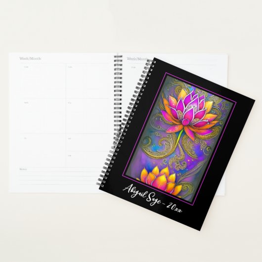 Prachtige, roze, Lotus Flowers Planner (Display)