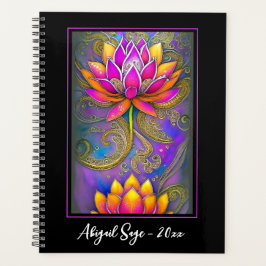 Prachtige, roze,  Lotus Flowers Planner