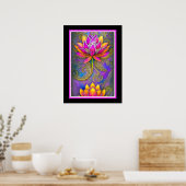 Prachtige, roze, Lotus Flowers Poster (Keuken)