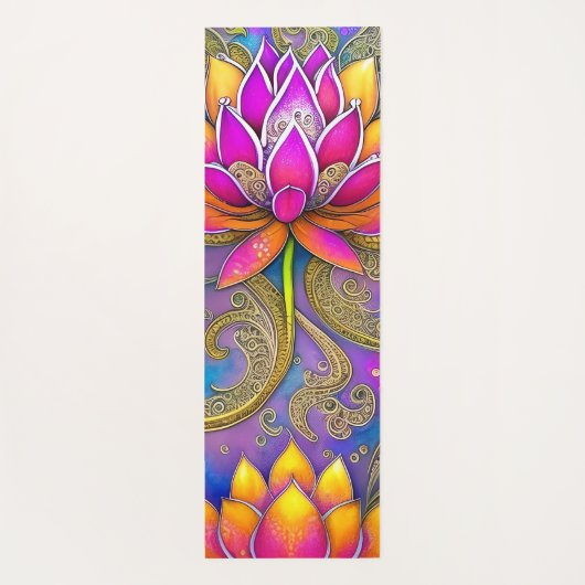 Prachtige, roze,  Lotus Flowers Yogamat (Achterkant)