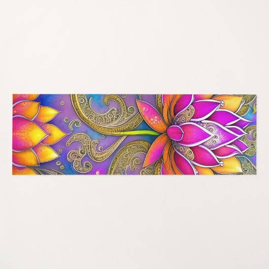 Prachtige, roze,  Lotus Flowers Yogamat (Voorkant (horizontaal))