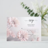 Prachtige roze madeliefjes RSVP Maaltijd keuze (Staand voorkant)