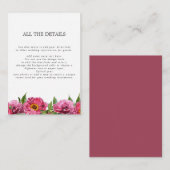 Prachtige Roze Magenta pioenrozen alle details Informatiekaartje (Voorkant / Achterkant)