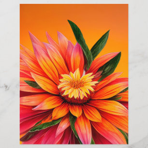 Prachtige roze, oranje en gele bloem