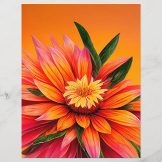 Prachtige roze, oranje en gele bloem
