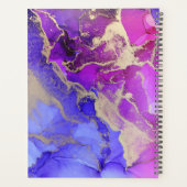 Prachtige roze Paarse gouden Abstracte inktpatrone Planner (Achterkant)