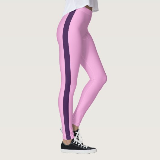 Prachtige roze Paarse stripe Leggings (Rechts)