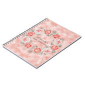 Prachtige roze platte Vrijgezellenfeesten Notitieboek (Linkerzijde)