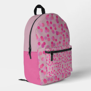 prachtige roze polka stippen bedrukte rugzak