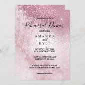 Prachtige roze repetitie: Uitnodiging (Voorkant / Achterkant)