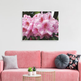 Prachtige roze rododendron blooms Floral Canvas Afdruk