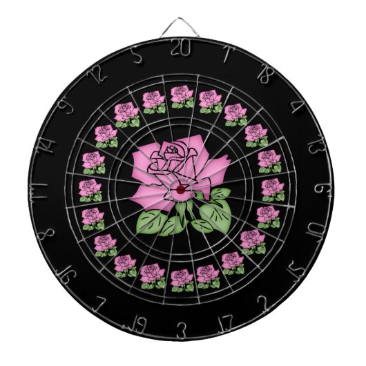 Prachtige roze roodklep dartbord (Voorkant)