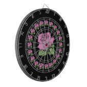 Prachtige roze roodklep dartbord (Voorkant Links)