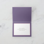 Prachtige roze roos Paarse achtergrond Gefelicitee Kaart (Binnen)