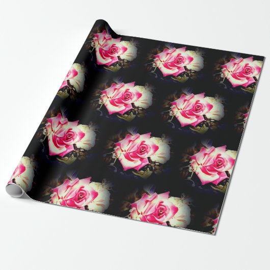 Prachtige roze Rose Cadeaupapier (Uitgerold)
