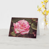 Prachtige roze roze Kaart Psalm 102:26 (Gele Bloem)